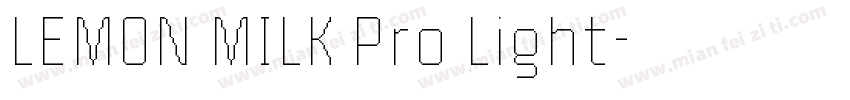 LEMON MILK Pro Light字体转换